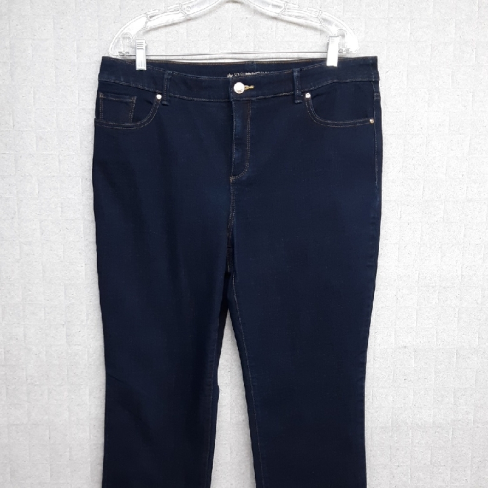 Chico's So Slimming Slim Dark Washed Jeans -  Size 14 Petite - NWT